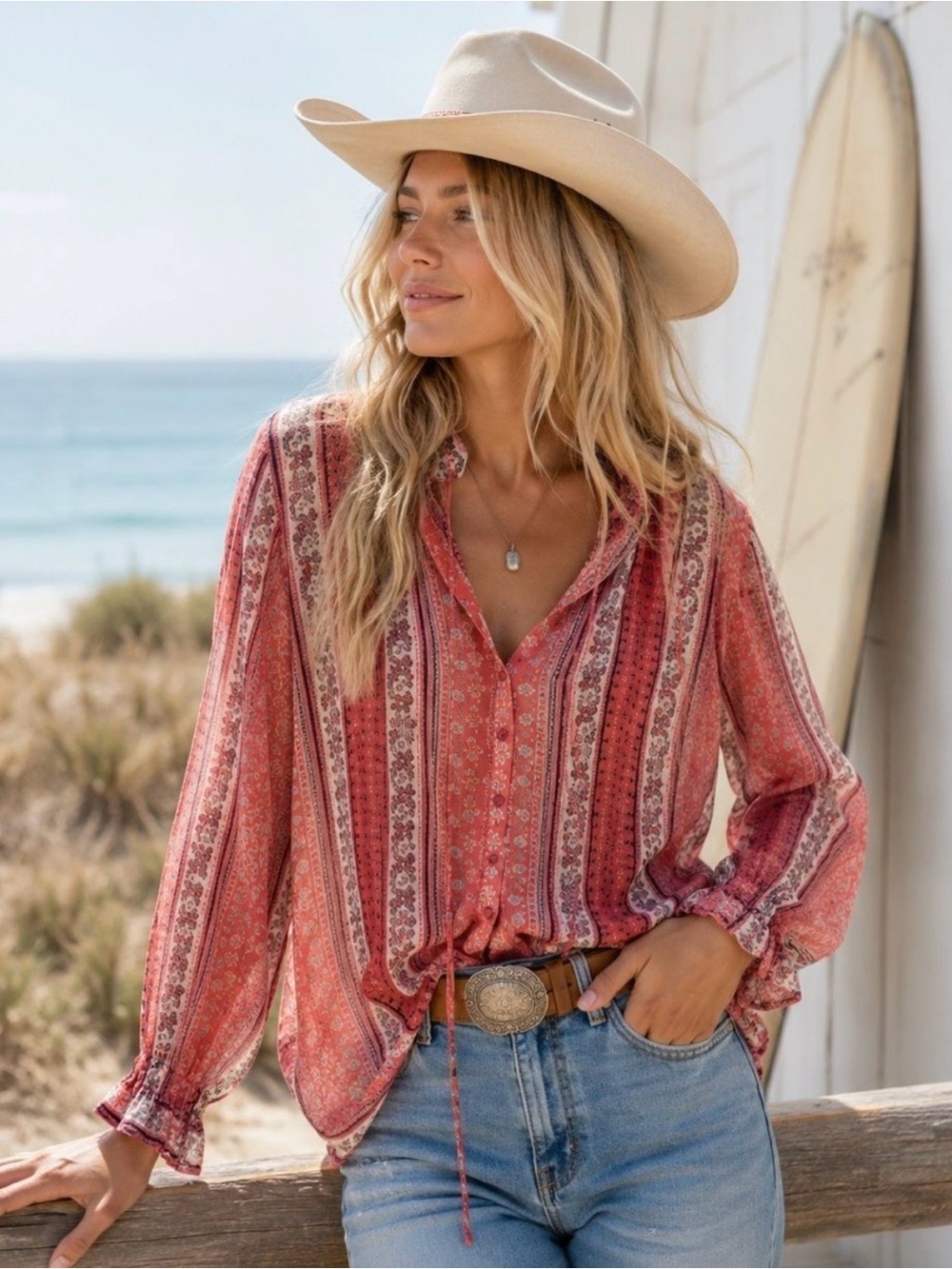 NWOT Free People hi-lo semi sheer tunic blouse
